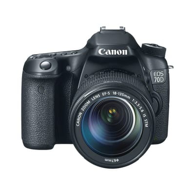 Canon EOS 70D DSLR-camera + EF-S 18-135mm f/3.5-5.6 IS STM zoomlens zwart