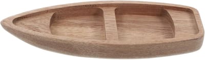 Onafgewerkte houten bootmodel van natuurlijk hout 17 x 6,5 x 2 cm voor woondecoratie, maritieme themafeesten en cadeau-ideeën