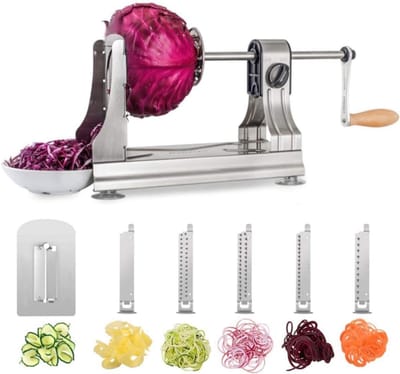 Spiraalsnijder - Spiralizer - Mandoline Keukensnijder - Zilver
