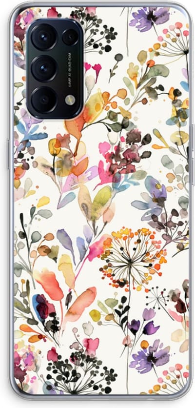 Case Company® - Hoesje geschikt voor Oppo Find X3 Lite hoesje - Wilde grassen - Soft Cover Telefoonhoesje - Bescherming aan alle Kanten en Schermrand