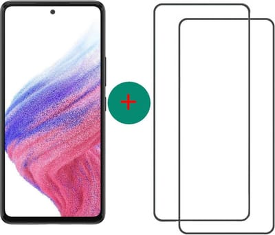 Screenprotector Geschikt voor Samsung Galaxy A53 5G screenprotector Zwart Beschermglas Screenprotector Geschikt voor Samsung Galaxy a53 5g screenprotector glas - Screenprotector Geschikt voor Samsung Galaxy A53 5g - 2 stuks