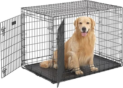 Duurzame Opvouwbare Hondenkrat met Twee Deuren en Divider, 106 cm