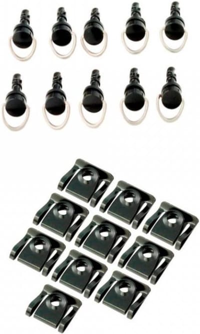 Vis et agrafe de carénage 1/4 de tour noir Ø5mm x L19mm Bike It pour moto par 10
