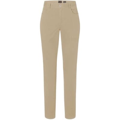 (6 stuks) KARLOWSKY Dames 5-zakken Broek - Kiezelgrijs - Maat: 34 Beige