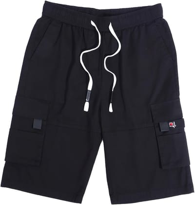 Klassieke Katoenen Cargo Shorts voor Mannen met Elastische Taille en Meerdere Zakjes voor de Zomer