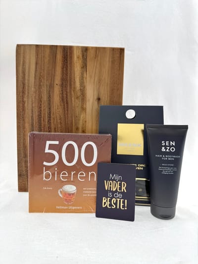 Vaderdag •Cadeaupakket Papa• Receptenboek 500 Bieren - Cadeau voor Mannen - Perfect Gifts