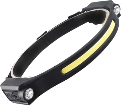 Nuvance - Hoofdlamp Led Oplaadbaar - Hoofdlampje - Usb Oplaadbaar - Breedstraler 230° met Bewegingssensor Koplamp - 350 Lumen - Verstelbaar