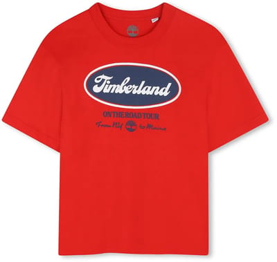 Timberland T60796 T-shirt Met Korte Mouwen Rood 10 Years Jongen