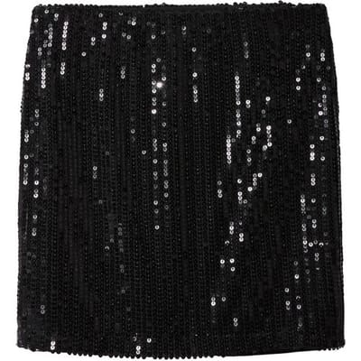 ESMARA Dames minirok met pailletten (Zwart, XS (32/34))