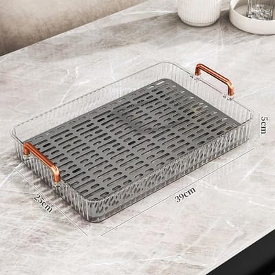 Huis en Keuken Handvat Stijl Theeblad Restaurant Draagbaar Serveerblad Voor Chaban Theetafel Kunststoffen Decoratief Dienblad
