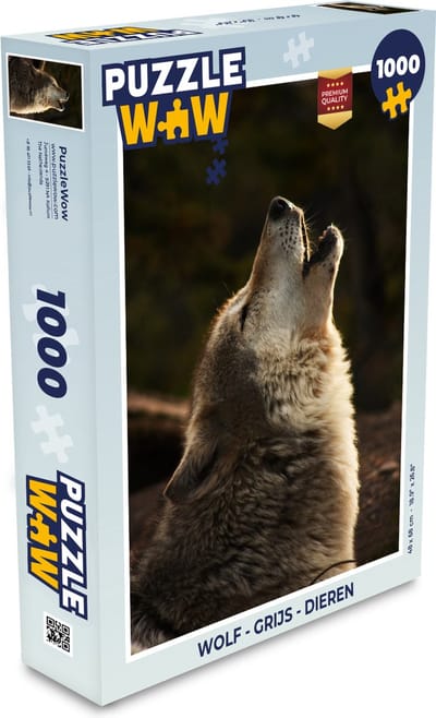 Puzzel Wolf - Grijs - Dieren - Legpuzzel - Puzzel 1000 stukjes volwassenen