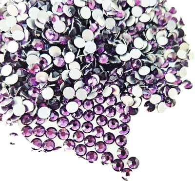 BamBella® - SS3 - Paars - Plak strass Steentjes - 1440 stuks - strass stenen glitters nail art kleding versieren