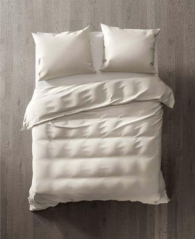 YELLOW Bamboo Dekbedovertrek - Eenpersoons - 140x200/220 cm - Sheer White