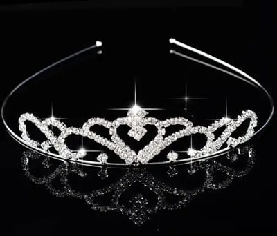 Prinsessen Tiara Kind - Kroontje meisje - Zilverkleurig Type 2 - vanaf 3 jaar