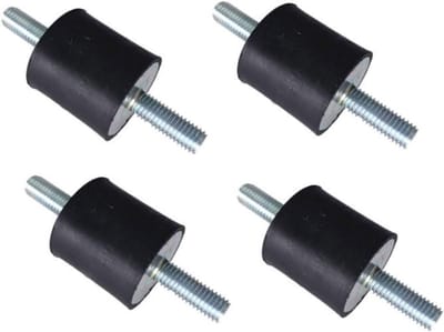 Mechanische uitputting 4 stuks M6 M8 Dubbele Buitendraad Rubber Schokdemper Anti Vibratie Isolator voor Luchtcompressoren, Waterpomp, Lasmachine Isolatie Montage (Maat: D25 x H20 M8)