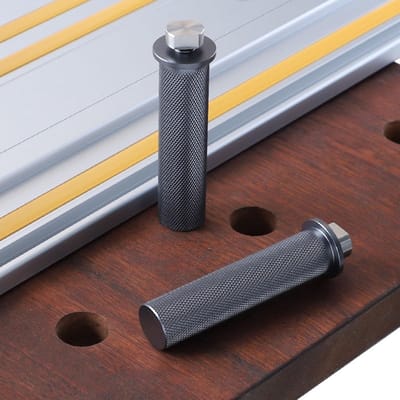 Dailygoods- Bank Dogs 20 mm - Aluminium Legeringsklemstop - Houtbewerkingsgat Tafelstop - Stevige Klemkracht - Erosiebestendig - Lange Levensduur