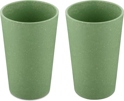 Drinkbekers, 0.35 L, Set van 2, Organic, Blad Groen - Koziol|Connect
