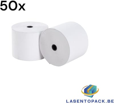 50x Kassarol Thermisch 57x70x12 (50 rollen/doos) 48 GRAMS BPA FREE! 63 meter op een rol
