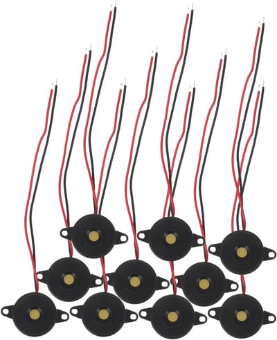 Actieve Zoemer - Piëzo Alarm - Elektronische Meldingen - Duidelijk Luid Geluid - 10 Stuks - Zwart
