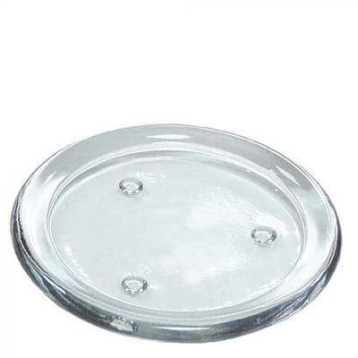Grote glazen kaarsenhouder rond - Transparant en elegant