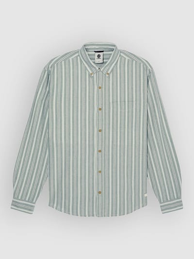 Element Button Down Flannel Regular Fit Overhemd Met Lange Mouwen Grijs L Man