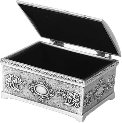 Dailygoods- Sieradendoos Vintage - Juwelendoosje - Sieradenopbergdoos - Geschikt voor Ringen/Oorbellen/Kettingen - Antieke Herdenkingsgeschenkdoos - Retro Design 6,5 x 5,4 x 3,2 cm - Juwelendoos