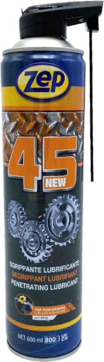 Zep - Kruipolie 45 600ml met PTFE (teflon), industriële kruipolie, super penetrant, dringt makkelijk door roest, corrosie en vuil heen