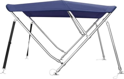 Basic 3 Boog RVS Biminitop Zonnetent H117cm BLAUW Breedte 200-213cm