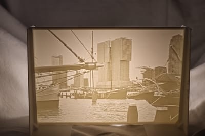 Rotterdam kop van zuid Lithophane (verlichte foto)