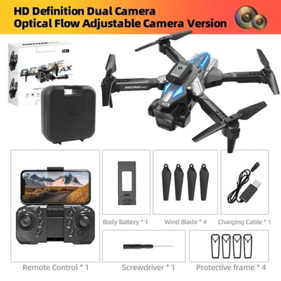 Nieuwe C10 Max 6000M GPS 3 Camera's Rc Drone HD Optische stroom Positionering Obstakel vermijden Gebaar Fotografie Opvouwbare Quadcopter Speelgoedgeschenken 2 battery