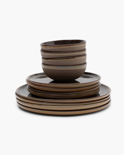 Serax - Sergio Herman Surface - Serviesset - Indi Grijs - 24 Ø - 12 stuks