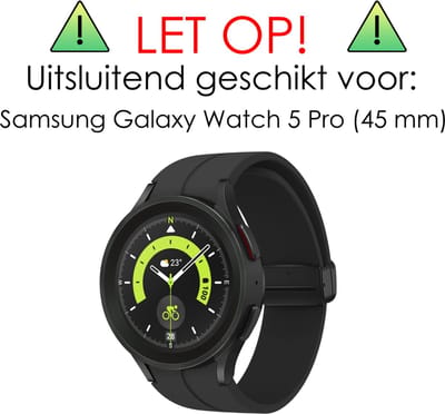 Screenprotector - Geschikt voor Samsung Watch 5 Pro 45 mm - Extra Sterk - Tempered Glass - Gehard Glas - Beschermglas Screen Cover - Bescherm Protector voor Smartwatch