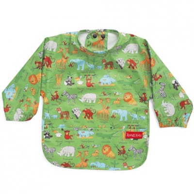 Jungle dieren waterproof slabbetje met lange mouwen - Tyrrell Katz