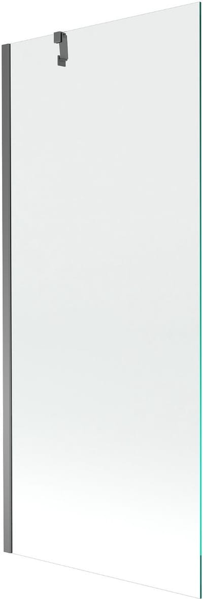 Mexen Next badscherm 1-delig 80 x 150 , transparant, gun metal - 895-080-000-00-00-95