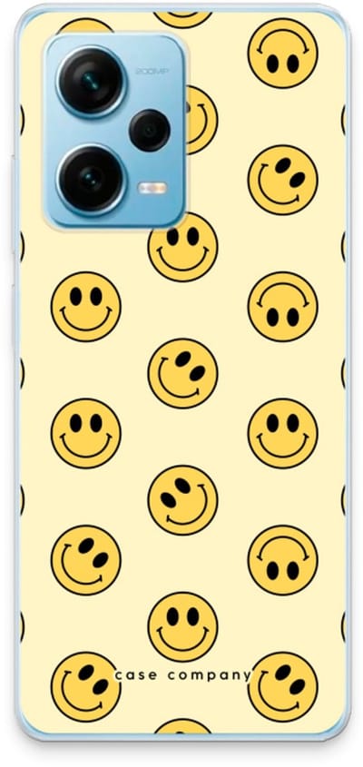 Case Company® - Hoesje geschikt voor Xiaomi Redmi Note 12 Pro Plus hoesje - Smiley N°2 - Soft Cover Telefoonhoesje - Bescherming aan alle Kanten en Schermrand