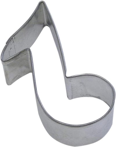 Muzieknoot Koekjesvorm - Bakvorm Muziek - Taart Decoratie - Gemaakt van tin - 12.7 cm