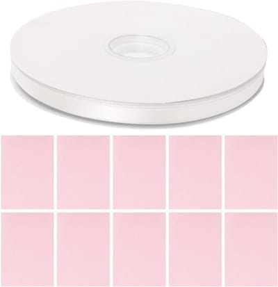 Cadeaupapier voor bloemen met witte satijnen lint, 10 vellen in verschillende designs, perfect voor het inpakken van cadeaus en chocolade.