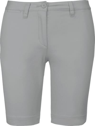 Kariban Dames chino bermudashorts K751 - Fine Grey - 46 NL (48 FR)