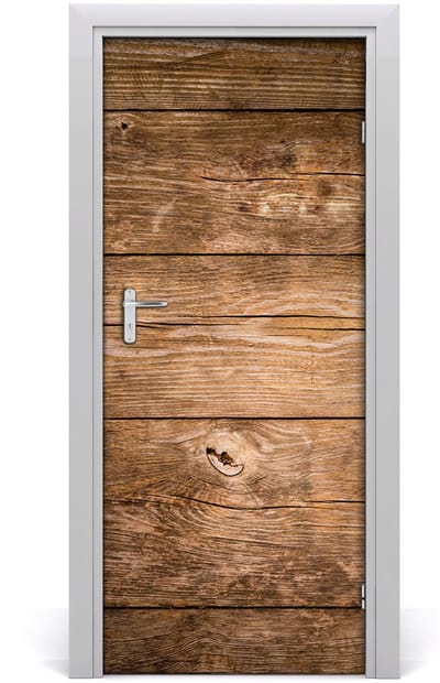 Tulup Deursticker - Oude Borden Deur Sticker - 85 cm x 205 cm - Bruin Deursticker - Moderne Deur Sticker - Deursticker voor de Keuken - Deurfolie