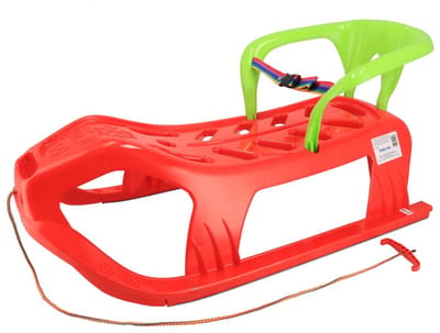 Baby Mix kunststof slee met rugleuning 90x46x45 cm - Kinderslee