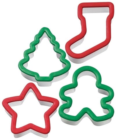 Wilton Grippy Uitsteekvormpjes - Kerstmis - Set/4 - Koekjes Uitstekers - Koekvormpjes