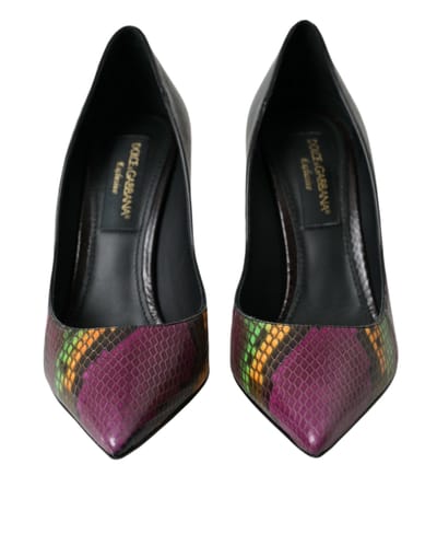 Dolce & Gabbana Multicolor Exotische Leren Hakken Pumps Schoenen
