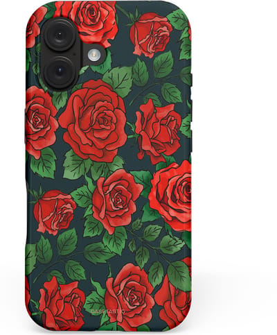 Casetastic hoesje geschikt voor Apple iPhone 16 - MagSafe - Dubbellaagse bescherming - Rozen rood - Fashion Case - Bordeaux Donkergroen Donkergrijs Terracotta