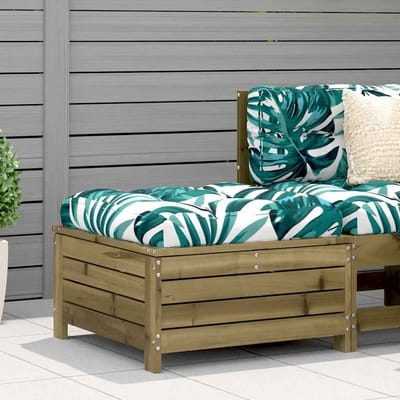 vidaXL - Tuinvoetenbank - 62x63,5x32 - cm - geïmpregneerd - grenenhout