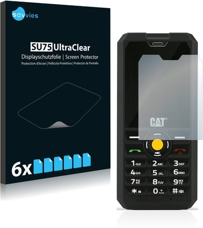 Savvies - Screenprotector voor Caterpillar Cat B30 - Folie Beschermfolie transparant 6 Stuks