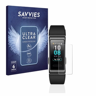 Savvies - Screenprotector voor Huawei Band 4 Pro - Folie Beschermfolie transparant 6 Stuks