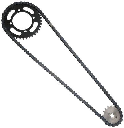Dailygoods- Kettingtandwiel Kit 37T - 17T Achtertandwiel - 155mm Ketting - Universele Beugel - Compatibel met 17mm Motorassen - Warmtebehandeld voor Extra Sterkte - Kettingset