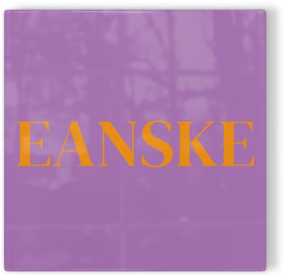 Tegeltje Enschede Eanske - paars oranje - tegeltje stad - tegeltje met tekst