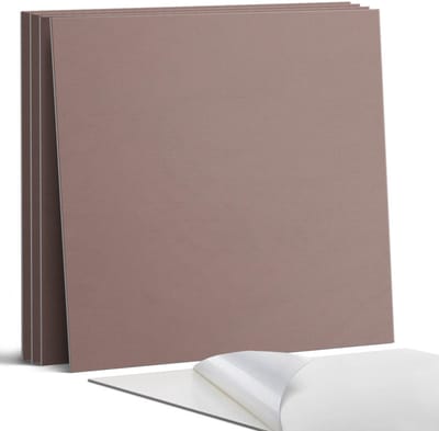 Coloray Wandpanelen Zelfklevend - Kleur bruin Zelfklevende Wandpanelen - 50 cm x 50 cm - Bruin Wandpaneel PVC - 5 stuks - Eénkleurige Wandpanelen Zelfklevend - Wandbord Keuken - Wandpaneel Badkamer