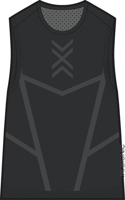 X-Bionic Xceed Run Tanktop Dames X Black/Rhino Grey - Maat S